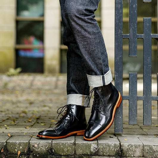 Botas Altas de Cuero para Hombre con Cordones Estilo Británico - Image 7