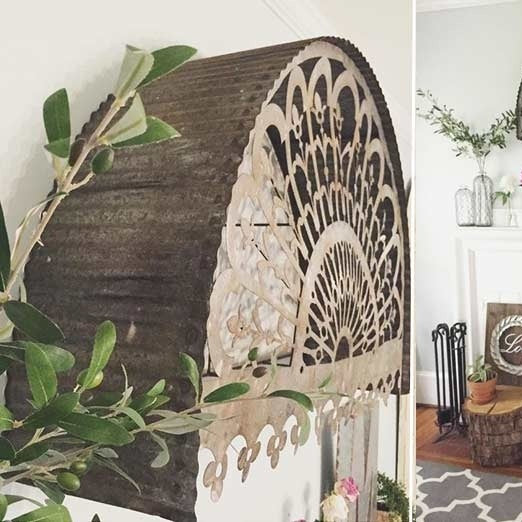 Decoración de Domo Metálico para Sala de Estar y Chimenea