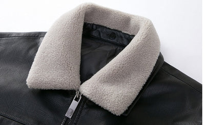 Chaqueta de Cuero Casual para Hombre - Otoño e Invierno - Image 3