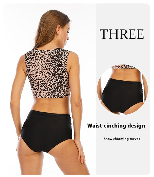 Bikini de Cintura Alta Estilo Europeo Americano - Traje de Baño Dividido - Image 16