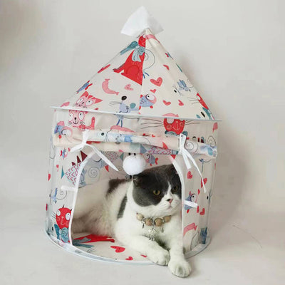 Casa Túnel para Gatos 4 Estaciones - Carpa Plegable Portátil con Túnel Extensible - Image 4