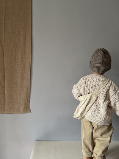 Suéter Infantil Retro con Patrón de Trenza Tejido - Image 20