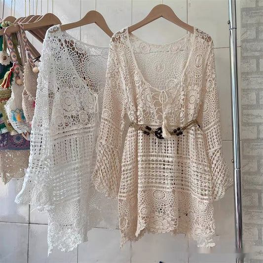 Blusa de Crochet Calada para Playa - Image 2