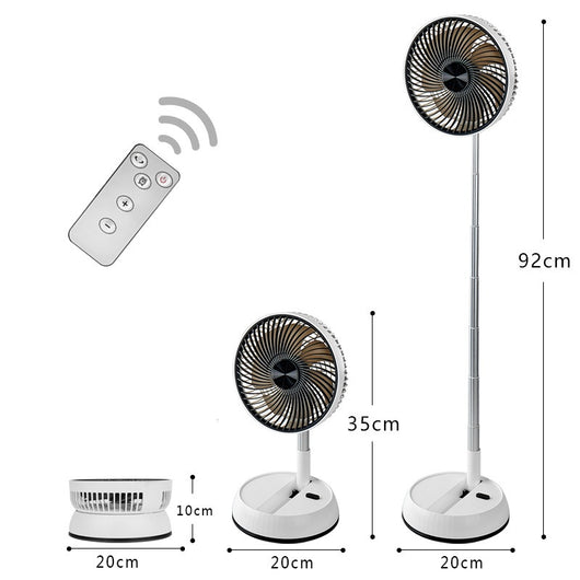 Ventilador de Escritorio Plegable y Portátil con Control Remoto - Image 6