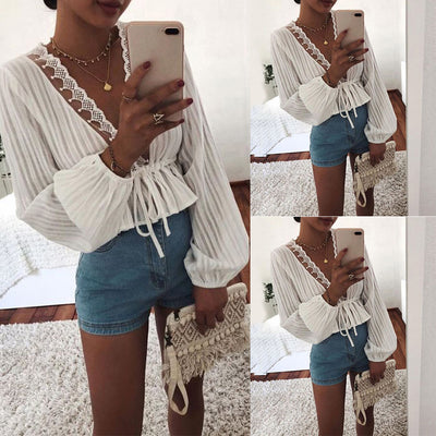Camisa de Manga Larga con Pequeño Farol