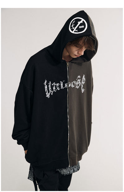 Cardigan Sudadera con Cierre Estampado Emocional para Hombre - Image 12