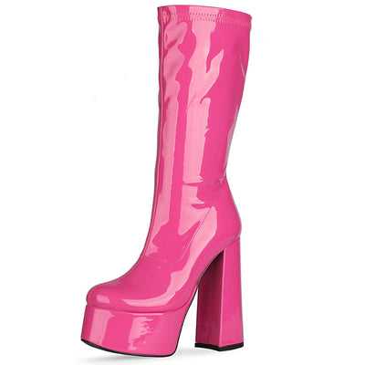 Botas de Charol con Tacón Super Alto y Punta Reforzada - Image 12
