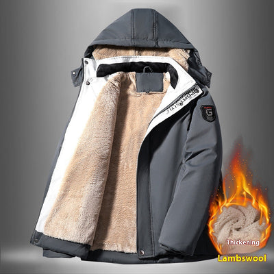 Chaqueta de Invierno para Hombre con Forro Grueso Tipo Borrego - Image 6