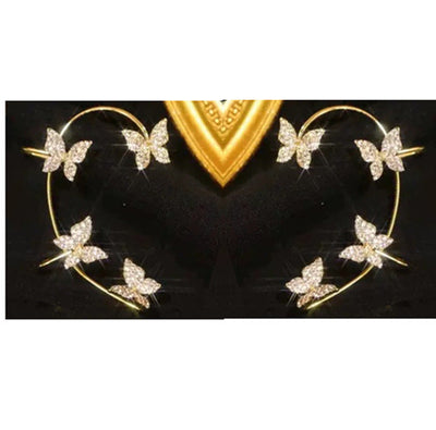 Arete de Mariposa Tipo Ear Cuff y Gancho - Joyería de Moda - Image 6