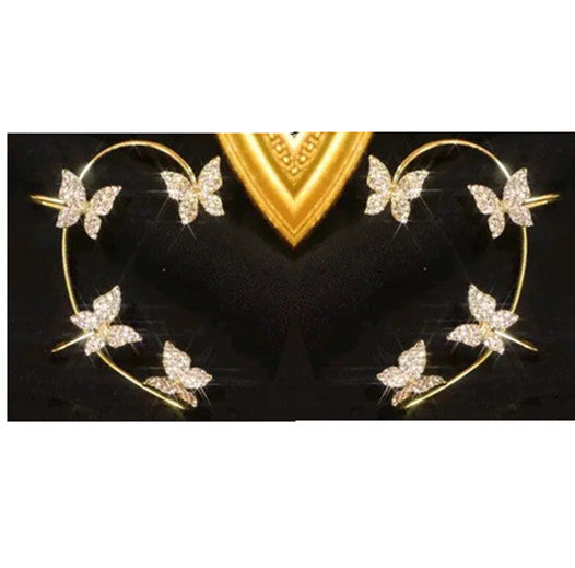 Arete de Mariposa Tipo Ear Cuff y Gancho - Joyería de Moda - Image 6