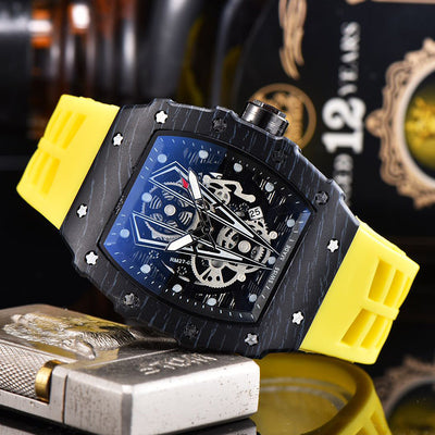 Reloj de Cuarzo Ejecutivo Diseño Barril Hueco con Calendario - Image 6