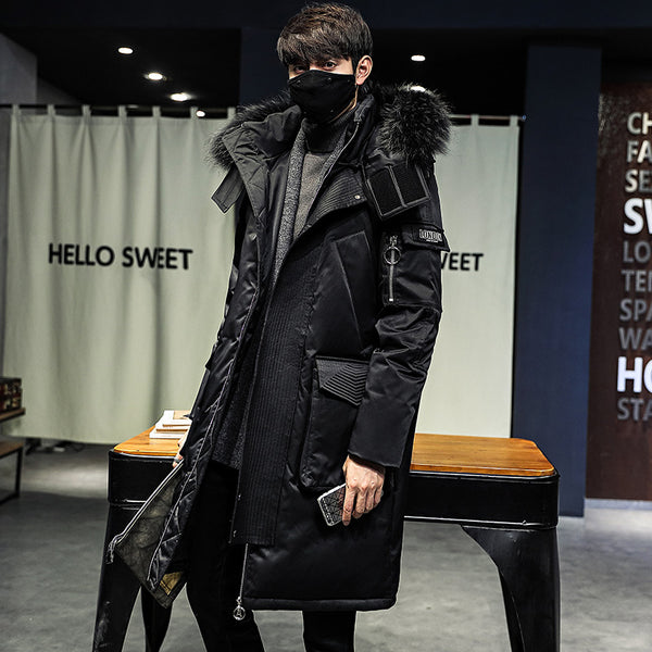Parka Impermeable para Hombre con Cuello de Pluma de Ganso - Image 3