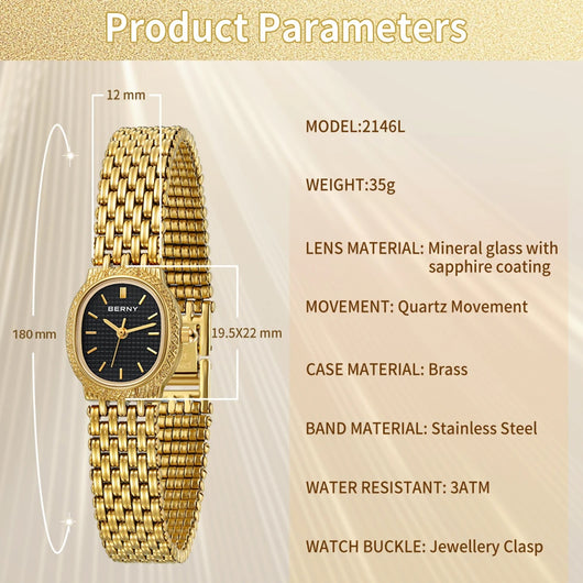 Reloj para Mujer de Lujo Retro Resistente al Agua - Image 12