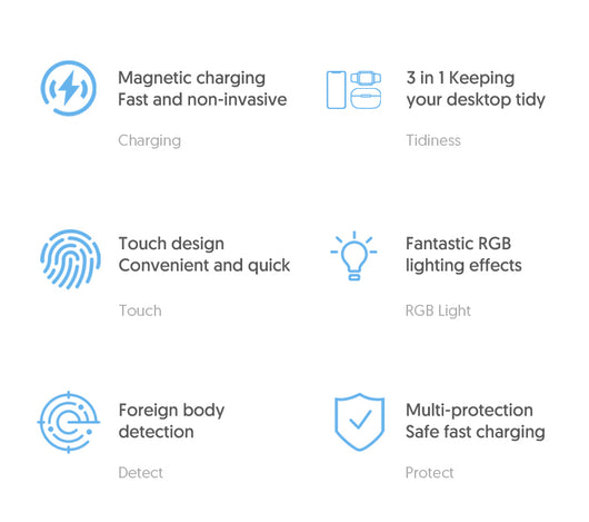 Cargador Inalámbrico Magnético 4 en 1 con Luz Ambiente para iPhone, Apple Watch y AirPods Pro - Image 11