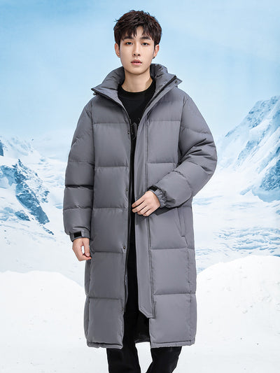 Abrigo Largo de Plumón de Pato Blanco para Hombre - Chaqueta Térmica Reforzada - Image 7