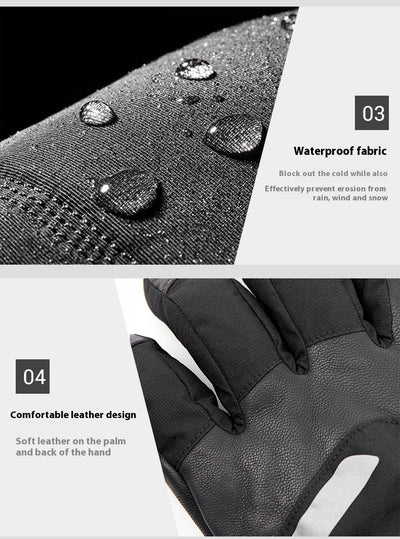 Guantes Térmicos Eléctricos de Piel de Oveja con Pantalla Táctil para Motocicleta - Image 18