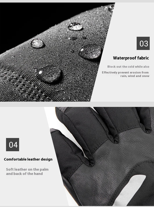 Guantes Térmicos Eléctricos de Piel de Oveja con Pantalla Táctil para Motocicleta - Image 18