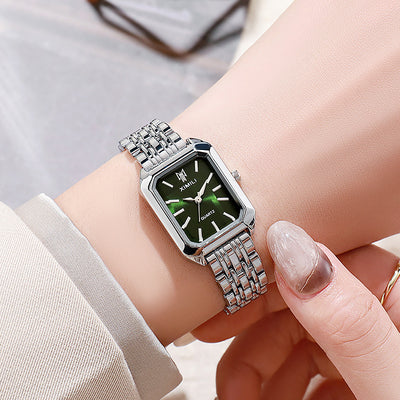 Reloj Cuadrado Elegante para Mujer con Cuarzo y Banda de Acero Inoxidable - Image 8