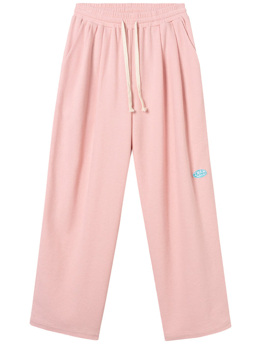 Pantalones Casuales Holgados con Textura Waffle para Hombre y Mujer - Image 2