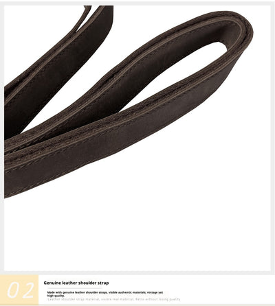 Mochila Crossbody de Cuero Crazy Horse para Hombre - Bolsa iPad Minimalista - Image 9