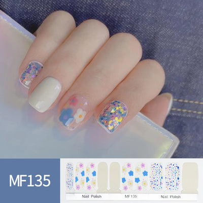 Pegatinas de Uñas Tulipanes Pintados a Mano - Image 49