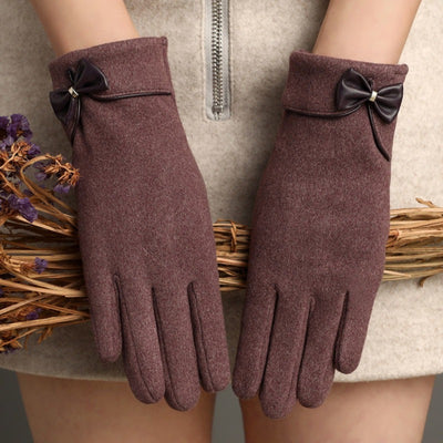 Guantes Cálidos con Pantalla Táctil y Moño - Image 9
