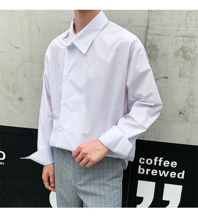 Camisa Casual Ejecutiva con Solapa Asimétrica y Rayas - Image 19