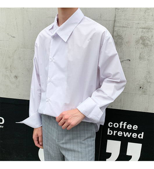 Camisa Casual Ejecutiva con Solapa Asimétrica y Rayas - Image 19
