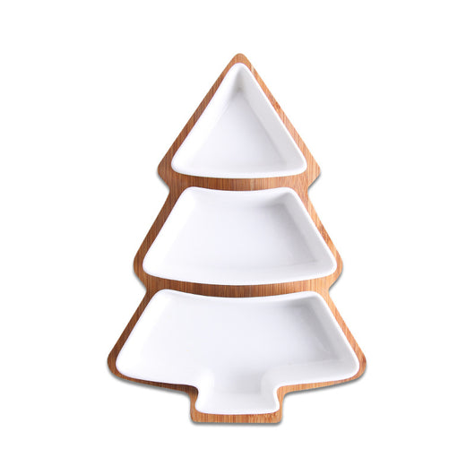 Juego de Vajilla Navideña Árbol de Cerámica y Bambú con Diseño Irregular - Image 10