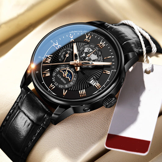 Reloj Mecánico Automático de Moda con Tres Esferas y Seis Agujas - Image 17