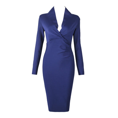 Vestido Elegante Ajustado con Escote en V - Diseño Sofisticado para Eventos - Image 13
