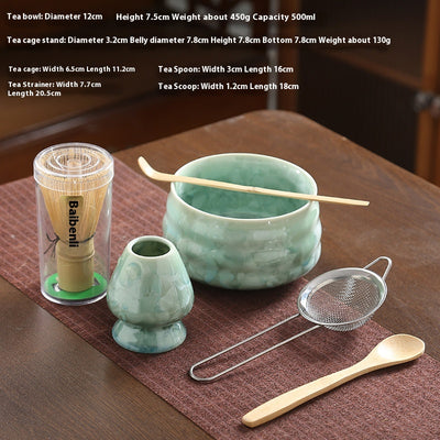 Juego de Té Matcha Kung Fu Estilo Japonés con Acabado Cristalino - Image 17