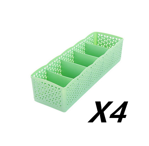 Organizador de Plástico Apilable 5 Compartimentos para Ropa Interior y Calcetines - Image 27