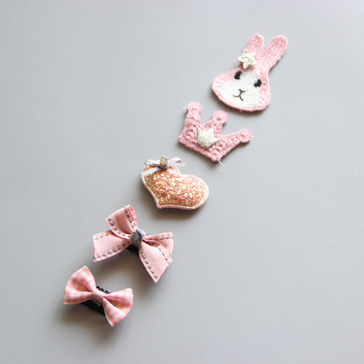 Set de 5 Diademas Princesa para Bebé con Horquillas Decorativas - Image 9