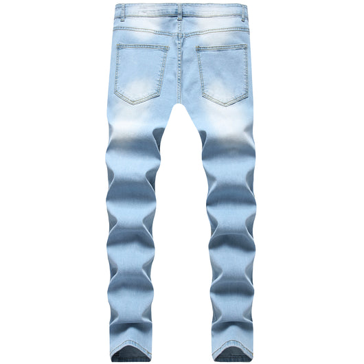 Jeans Slim Fit Azul Claro con Roturas - Image 17