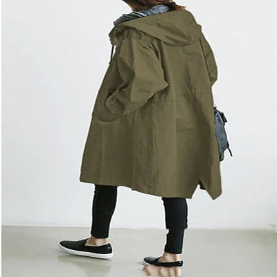 Chaqueta Cortavientos Mujer Casual Suelta con Capucha y Bolsillos - Impermeable y Secado Rápido - Image 10