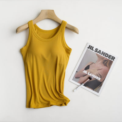 Camiseta Interior con Protector de Tirantes Integrado sin Costuras