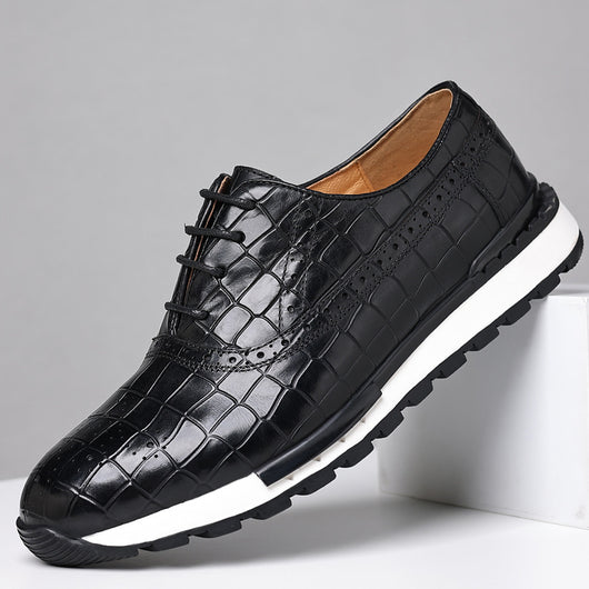 Zapatos de Cuero Nobuck para Hombre con Cordones Estilo Británico - Image 4
