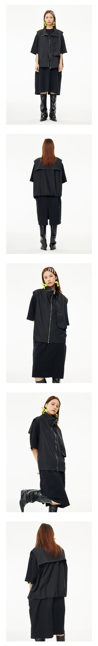 Remera Larga Tipo Falda Oversize de Algodón Slub - Image 12