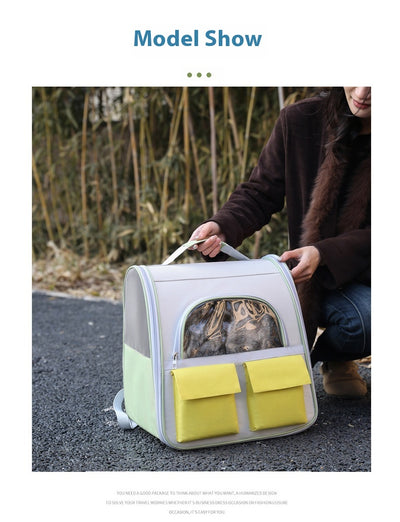 Mochila Transparente para Gatos de Gran Capacidad con Lona - Image 13
