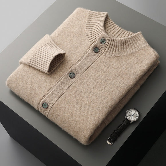 Suéter Cuello Alto Corto Tejido Grueso para Hombre
