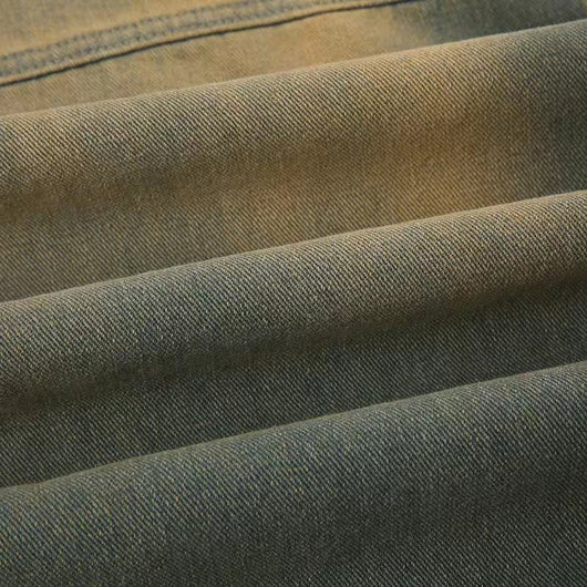 Jeans Sueltos Tiro Bajo Efecto Desgastado con Bolsillos y Costuras Decorativas - Image 19