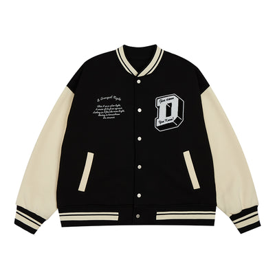 Chaqueta Retro de Béisbol Unisex con Bordado de Letras - Image 3