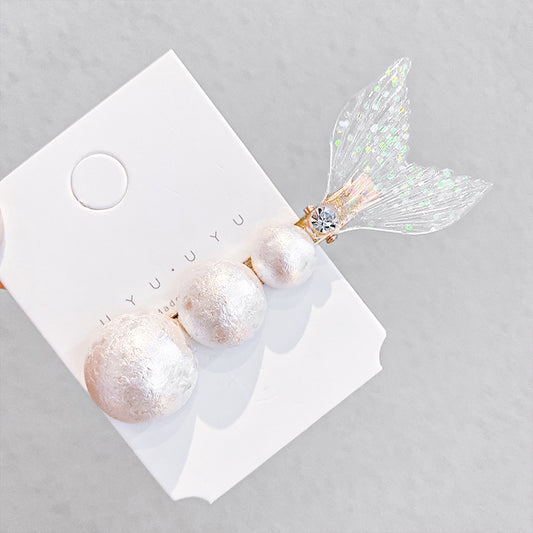 Pasador Princesa Sirena con Perlas y Strass Brillante - Set de Brazaletes