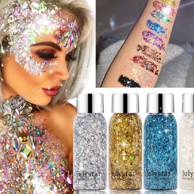 Sombra Líquida con Lentejuelas Brillantes para Ojos y Cuerpo
