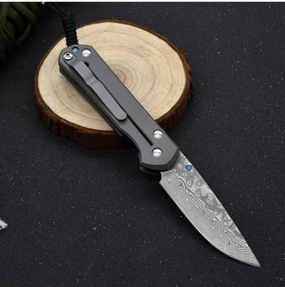 Cuchillo Plegable Damascus de Acero Damasco Premium - Image 9