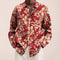 Camisa Masculina Otoñal con Estampado Floral