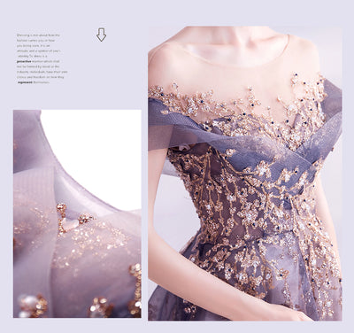 Vestido de Noche Púrpura Aura Queen - Elegancia para Eventos Especiales - Image 3