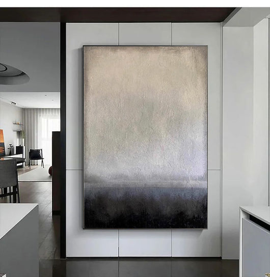 Cuadro Abstracto Wabi-Sabi Óleo Sobre Lienzo Decoración Moderna Sin Marco - Image 10
