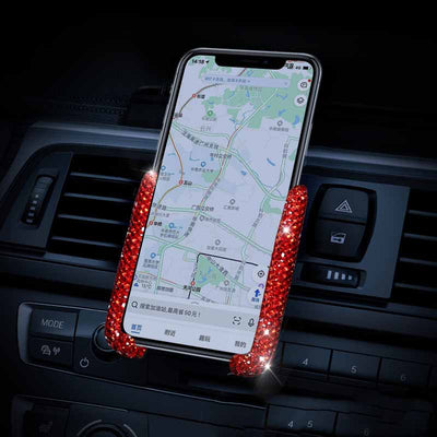 Soporte Vehicular para Celular con Salida de Aire y Detalles Diamantados - Image 9